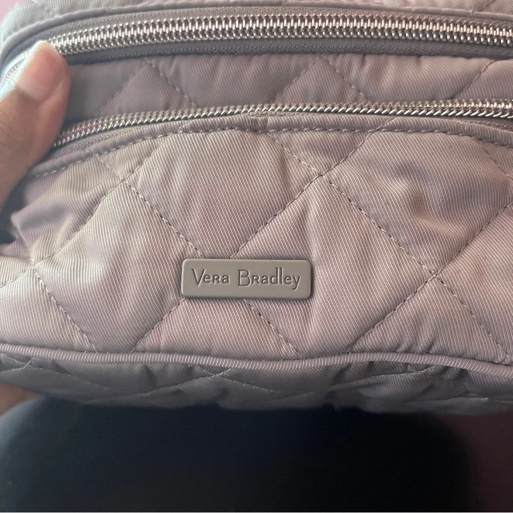 Vera Bradley Grey Quilted Cosmetic Travel Bag